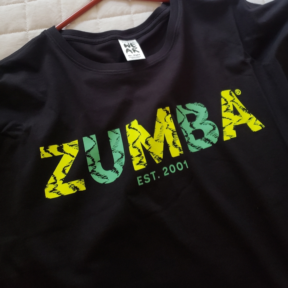 Men's Oversized Zumba Fitness Black Tee